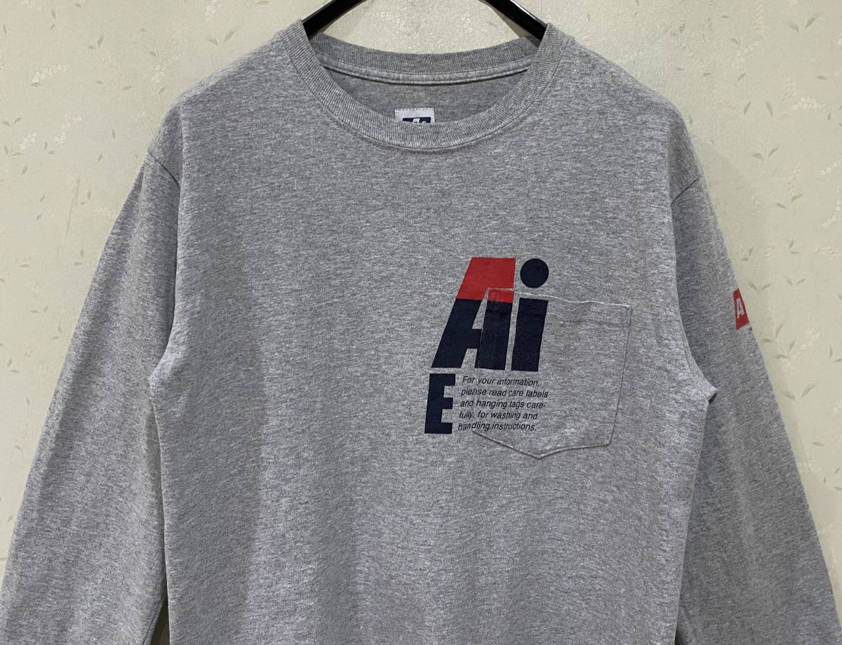 ＊AiE エーアイイー ネペンテス 胸ポケット ロゴ 長袖Tシャツ トップス アメリカ製 S　　　　　　　　 BJBB.I_画像4