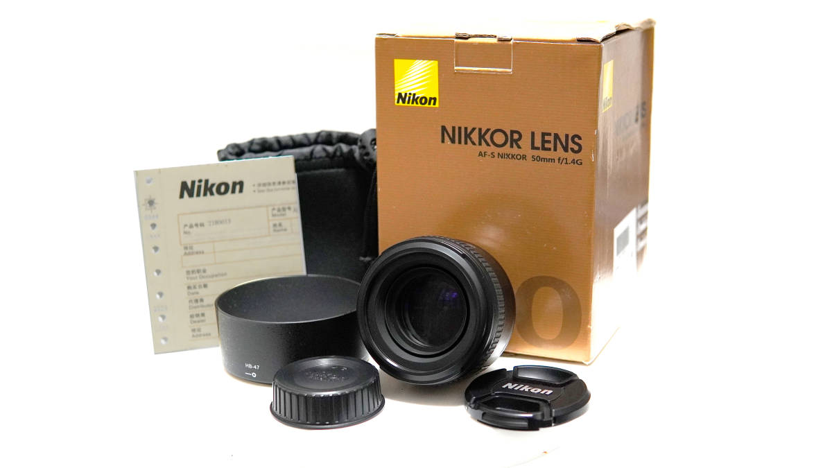極上品☆ニコン Nikon AF-S NIKKOR 50mm F1.4G☆元箱・ケース付☆#3015