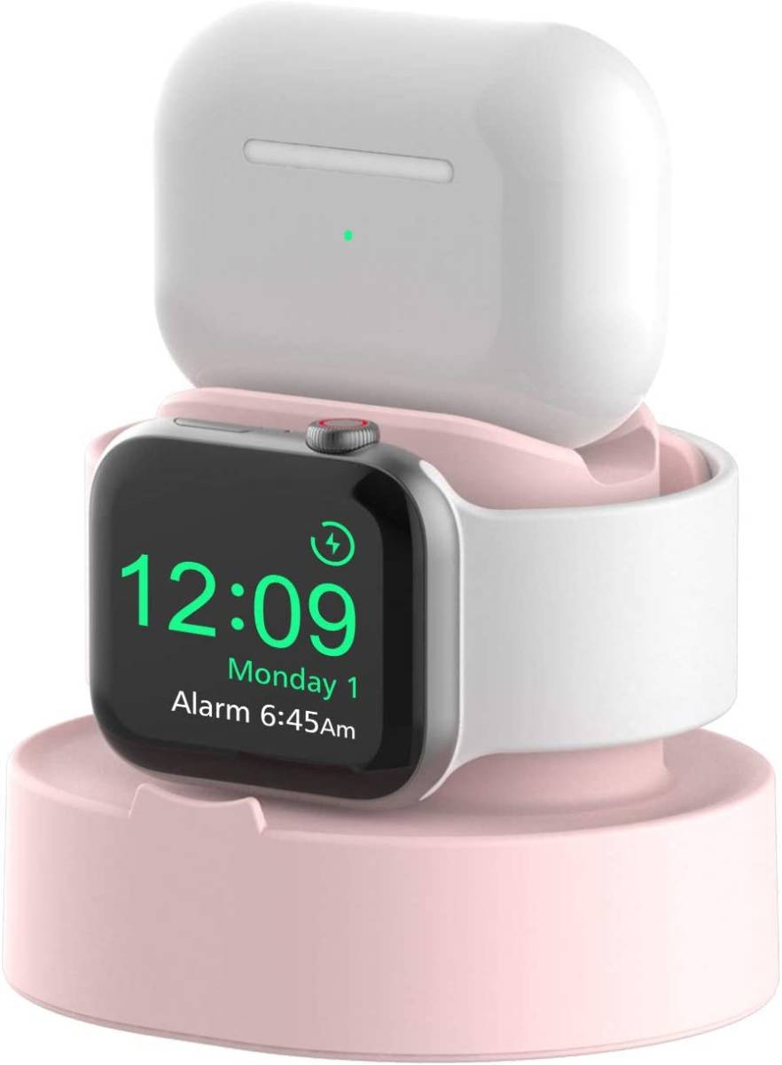  pink 1 pcs 2 position Apple Watch AirPods all sorts correspondence multifunction Stand Up ru watch air poz pen sill wireless charger charge stand 