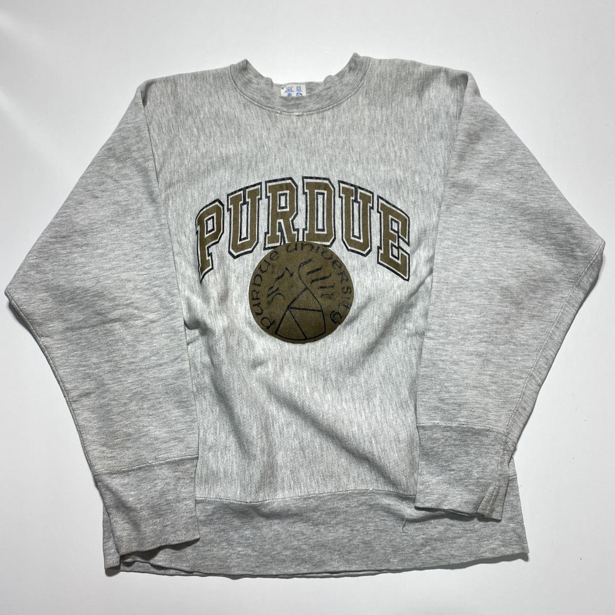 L】80s Champion Reverse Weave Print 80年代 チャンピオン リバースウィーブ PURDUE プリント スウェット  USA製 R1439