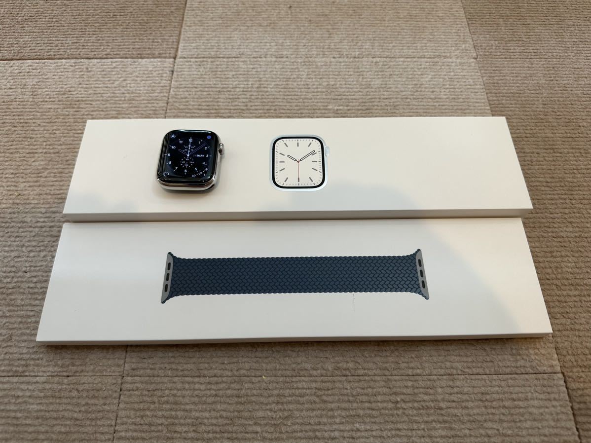 Apple Watch Series 7 45mm シルバーステンレス GPS + Cellular