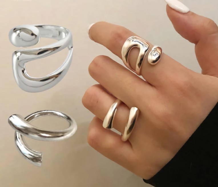 激安超特価激安超特価old Silver 925 刻印 3連リング リング 指輪
