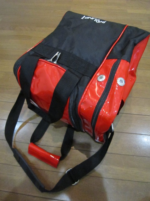 Round1 round one bowling sphere for carry bag cushion attaching shoes for Space equipped Black & red