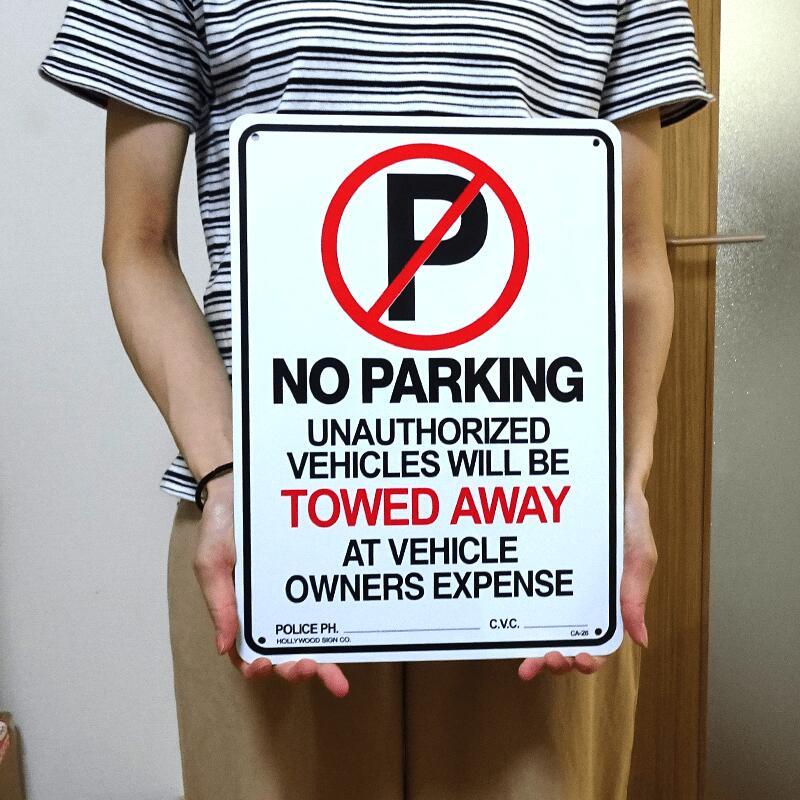  no parking signboard autograph board parking place attention parking plate sign garage wall decoration american miscellaneous goods interior display outdoors 