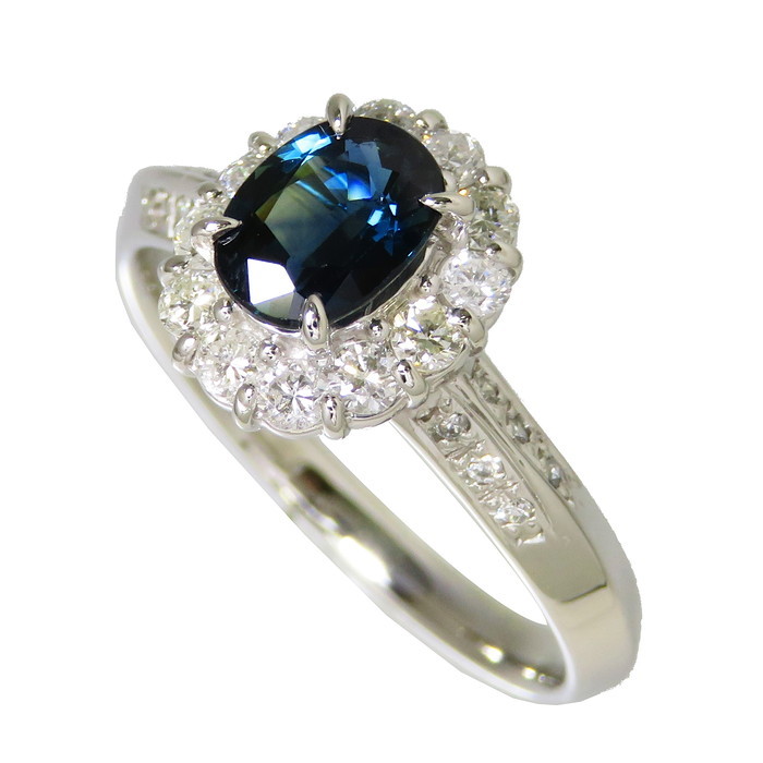 19号 サファイア 1.27ct ダイヤモンド 計0.58ct リング・指輪 Pt900