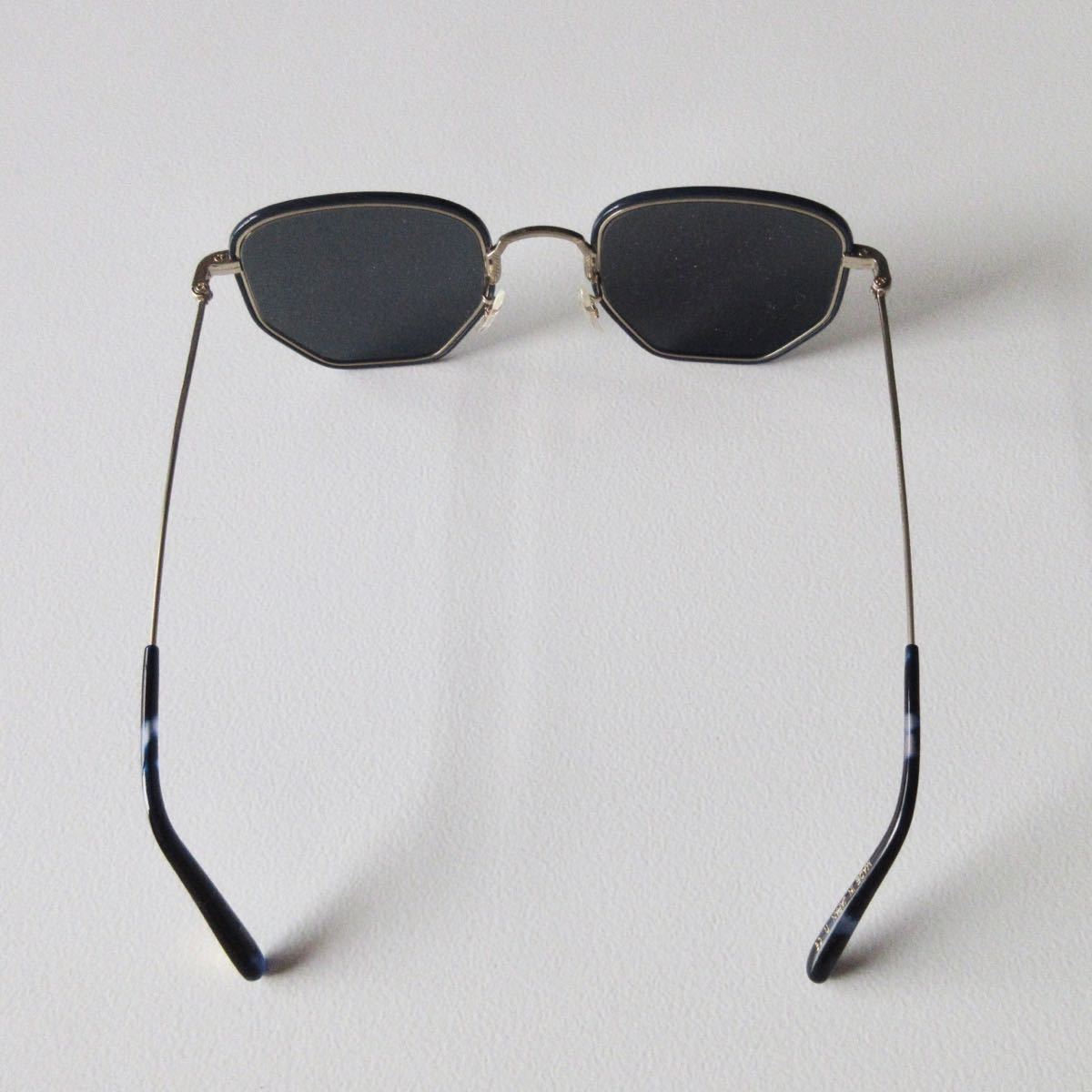 未使用 OLIVER PEOPLES オリバーピープルズ ALLAND ヘキサゴンフレームサングラス 偏光サングラス 1920年代ビンテージ復刻 ユニセックス_画像4