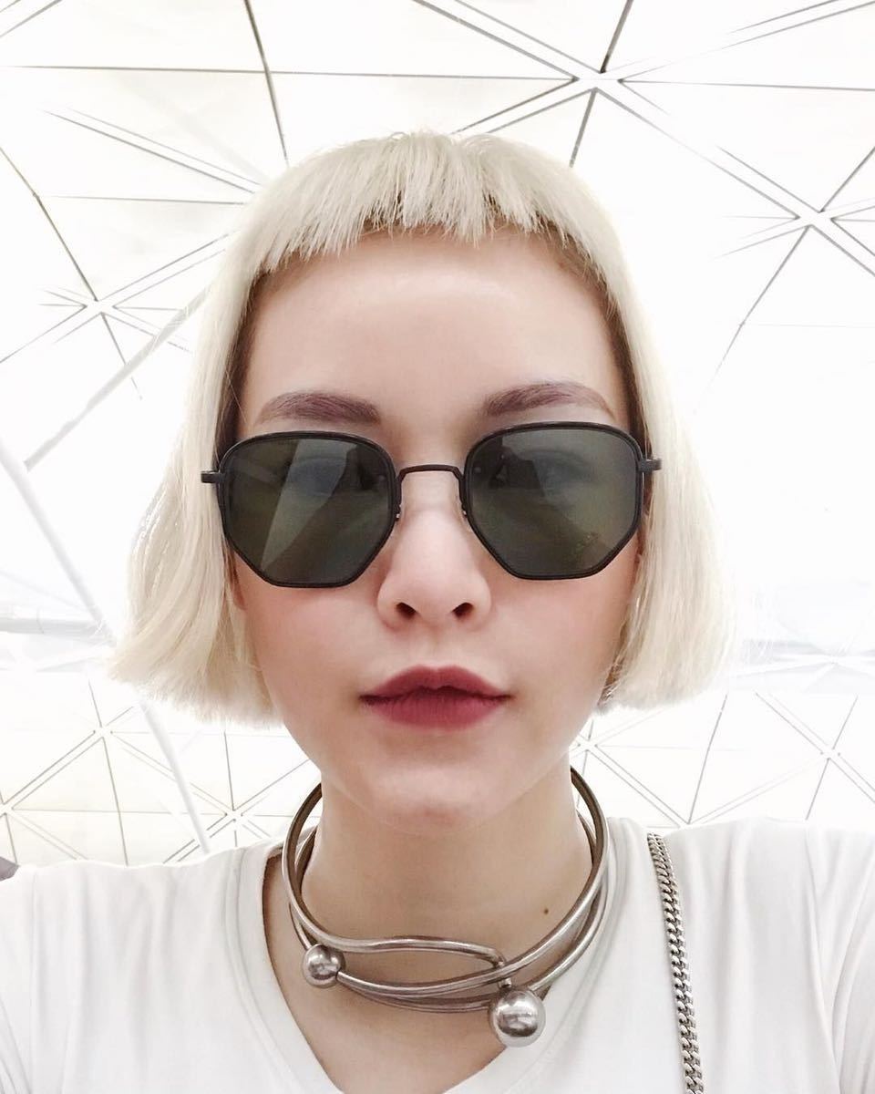 未使用 OLIVER PEOPLES オリバーピープルズ ALLAND ヘキサゴンフレームサングラス 偏光サングラス 1920年代ビンテージ復刻 ユニセックス_画像9
