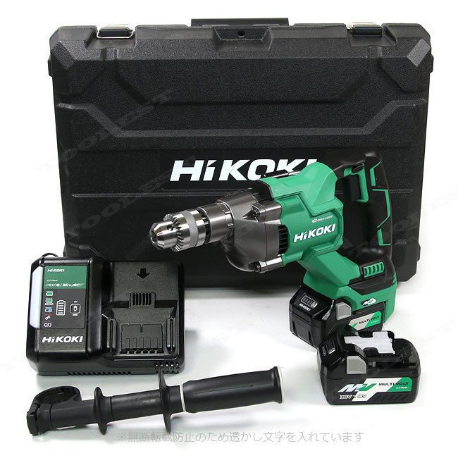 HIKOKI（日立工機）36V 振動ドライバドリル DV3620DA(2XP) マルチボルト充電池(BSL36A18)2個 充電器(UC18YDL2)  ケース