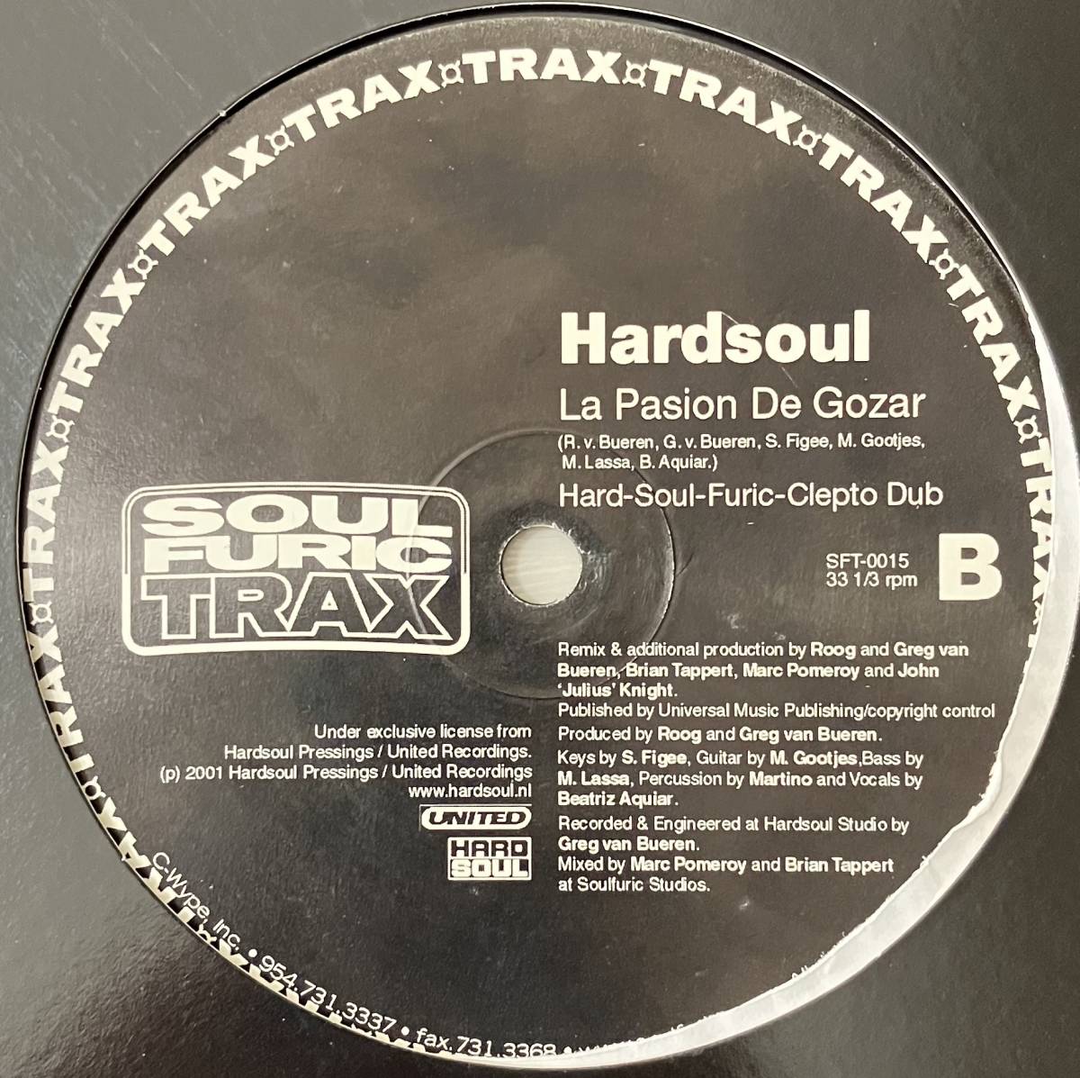 [ 12 / レコード ] Hardsoul / La Pasion De Gozar ( Latin House ) Soulfuric Trax ラテン ハウス_画像3