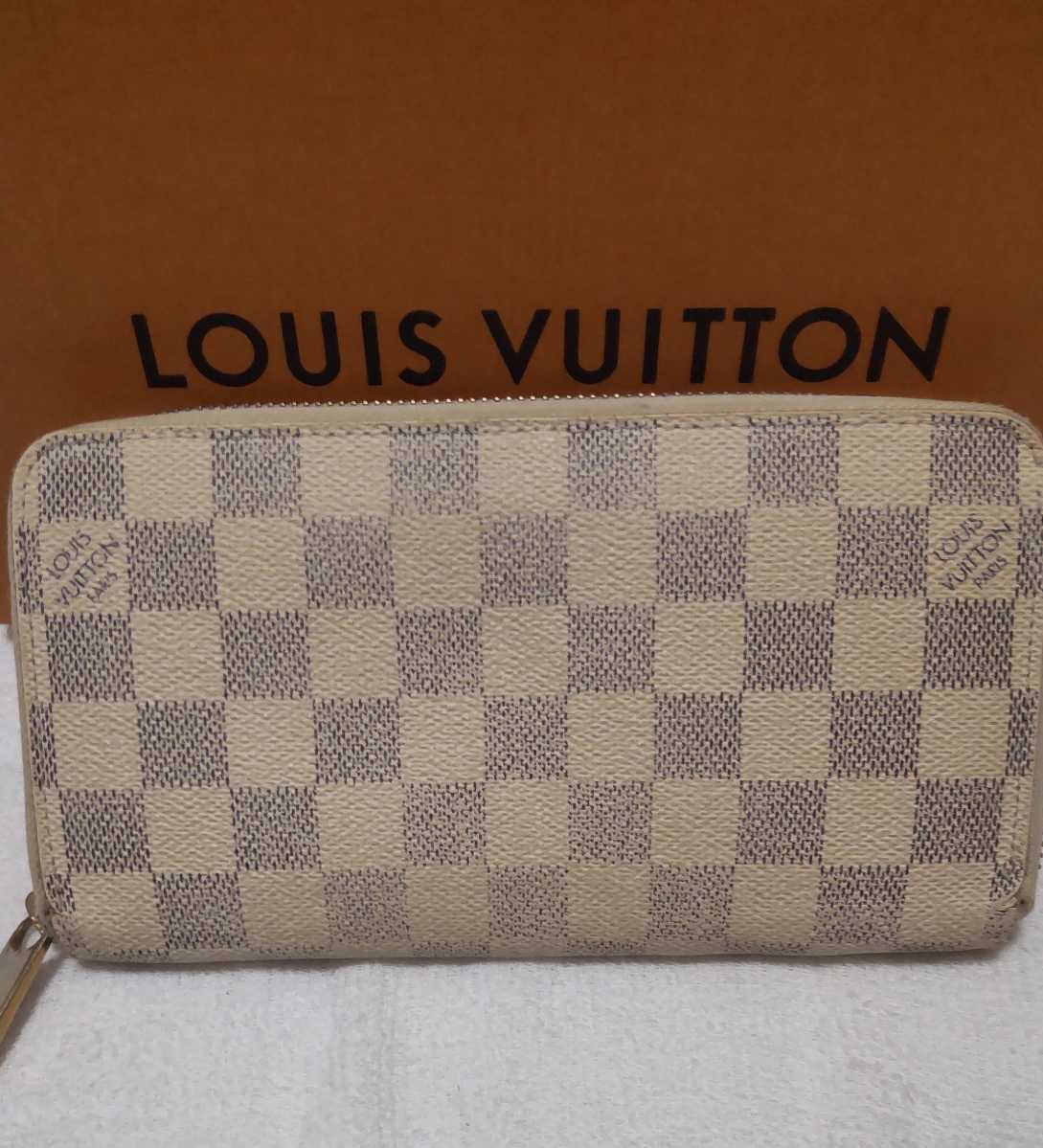 極美品】LOUIS VUITTON ルイヴィトンダミエ アズール ジッピー