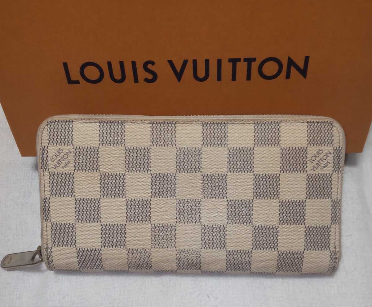 極美品】LOUIS VUITTON ルイヴィトンダミエ アズール ジッピー