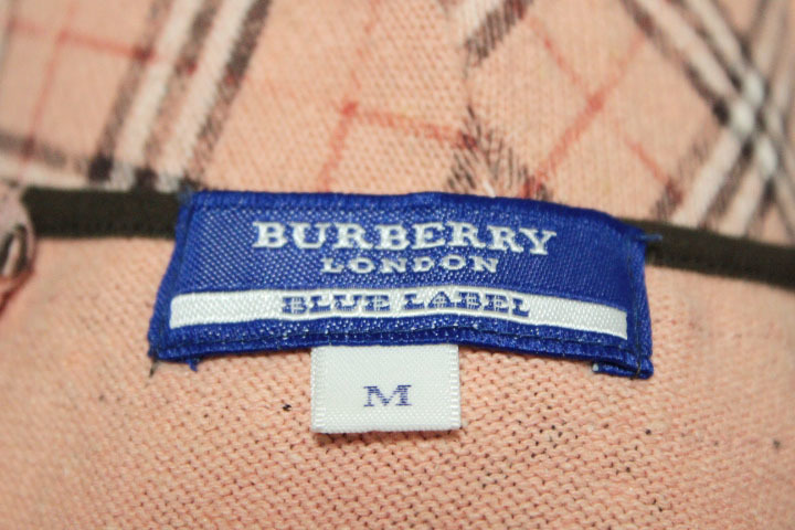 [1 point limit ]BURBERRY LONDON BLUE LABEL Burberry Blue Label beautiful goods noba check no sleeve One-piece M size pink 