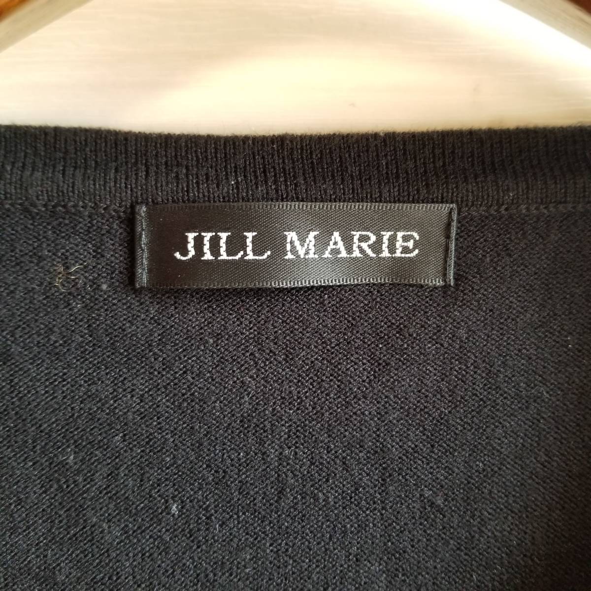 JILL MARIE トップス シアーシャツ ブラウス ラウンドネック スパンコール 長袖 レディース サイズ 黒 Au229_画像6