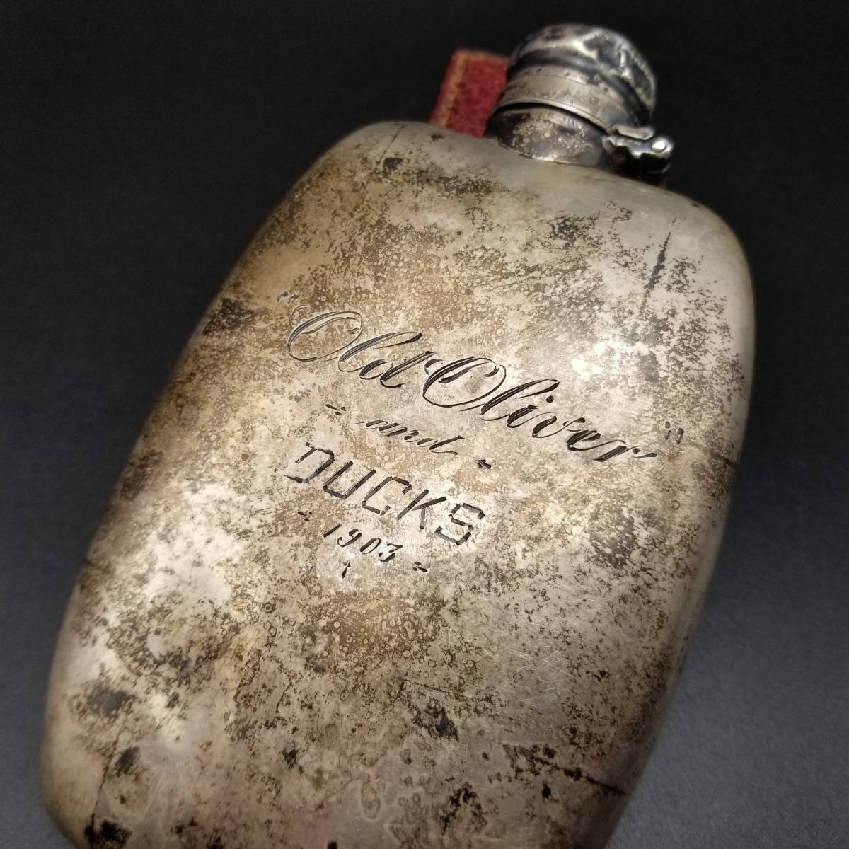 1900 годы первый голова американский античный Victoria серебряный flask фляга женщина изображение гравировка серебряный посуда для сакэ бутылка 