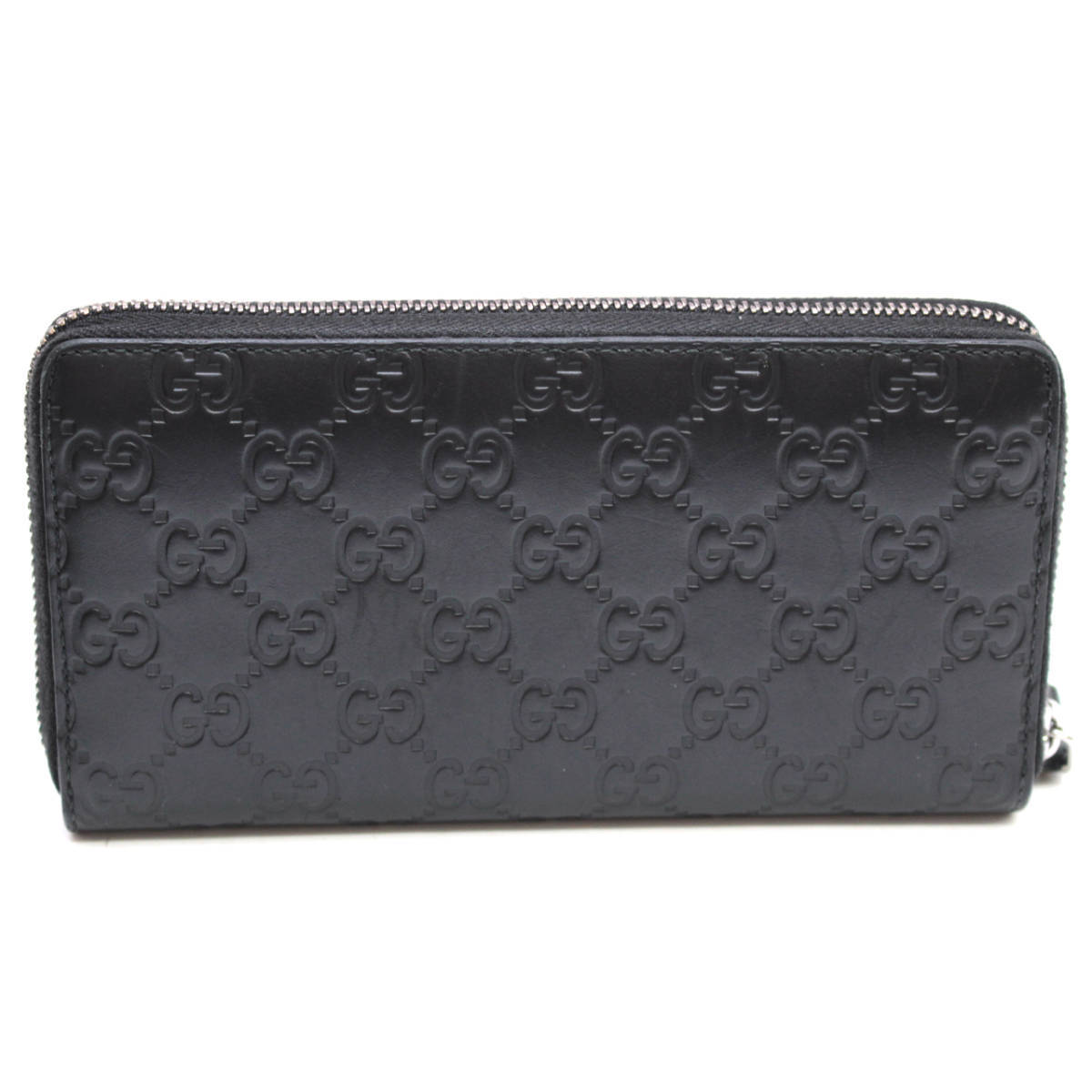 GUCCI/グッチ 307987 GGシマ ラウンドファスナー 長財布 ブラック系