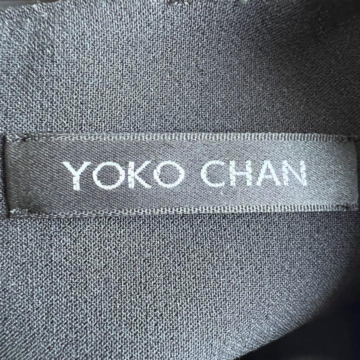 安く売り切れ YOKO CHAN フレンチスリーブワンピース ドレス 袖 フリル 38 ひざ丈ワンピース