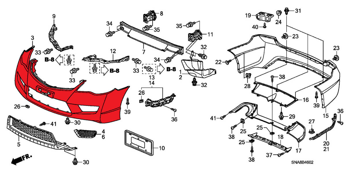  Honda original part new goods Civic type R FD2 front bumper 