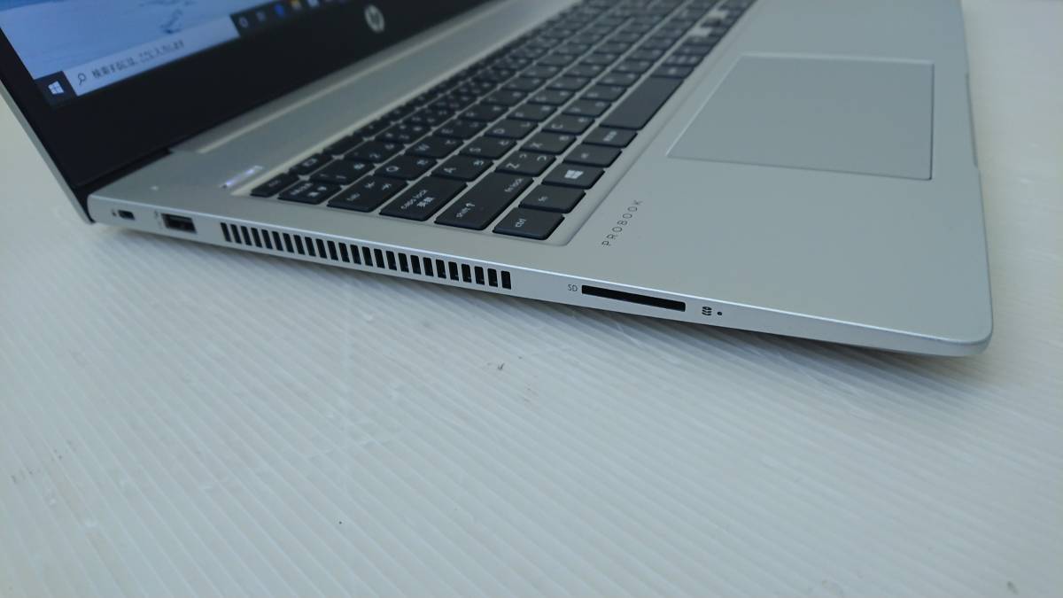 HP ProBook 450 G6 15.6型 Core i5-8265U 1.6GHz メモリ8GB SSD256GB windows10リカバリ Wi-Fi カメラ 動作品_画像2