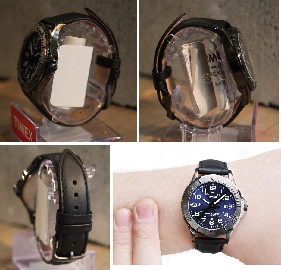 新品 TIMEX(タイメックス) ELEVATED CLASSICS 腕時計 エレベイテッド クラシックス T2P392 レザーベルト / ダイバー ミリタリー_画像2