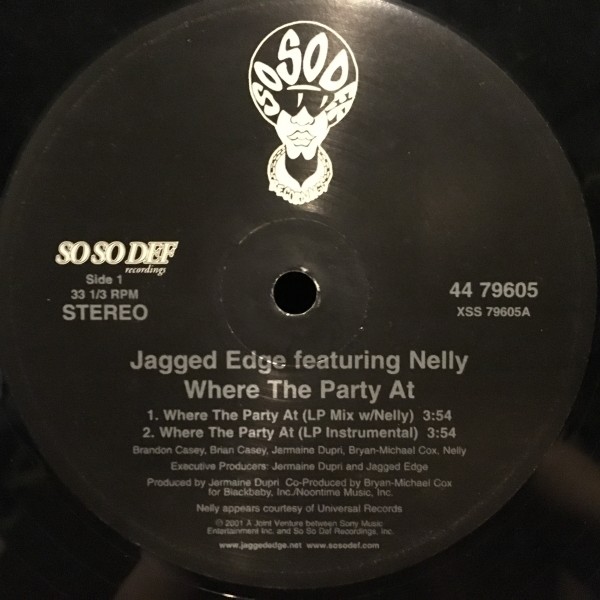 Jagged Edge Co-Starring Nelly/ Where The Party At_画像2