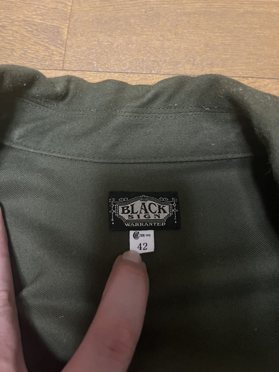 size 42 BLACK SIGN BS Moleskin Utility Jacket ブラックサイン