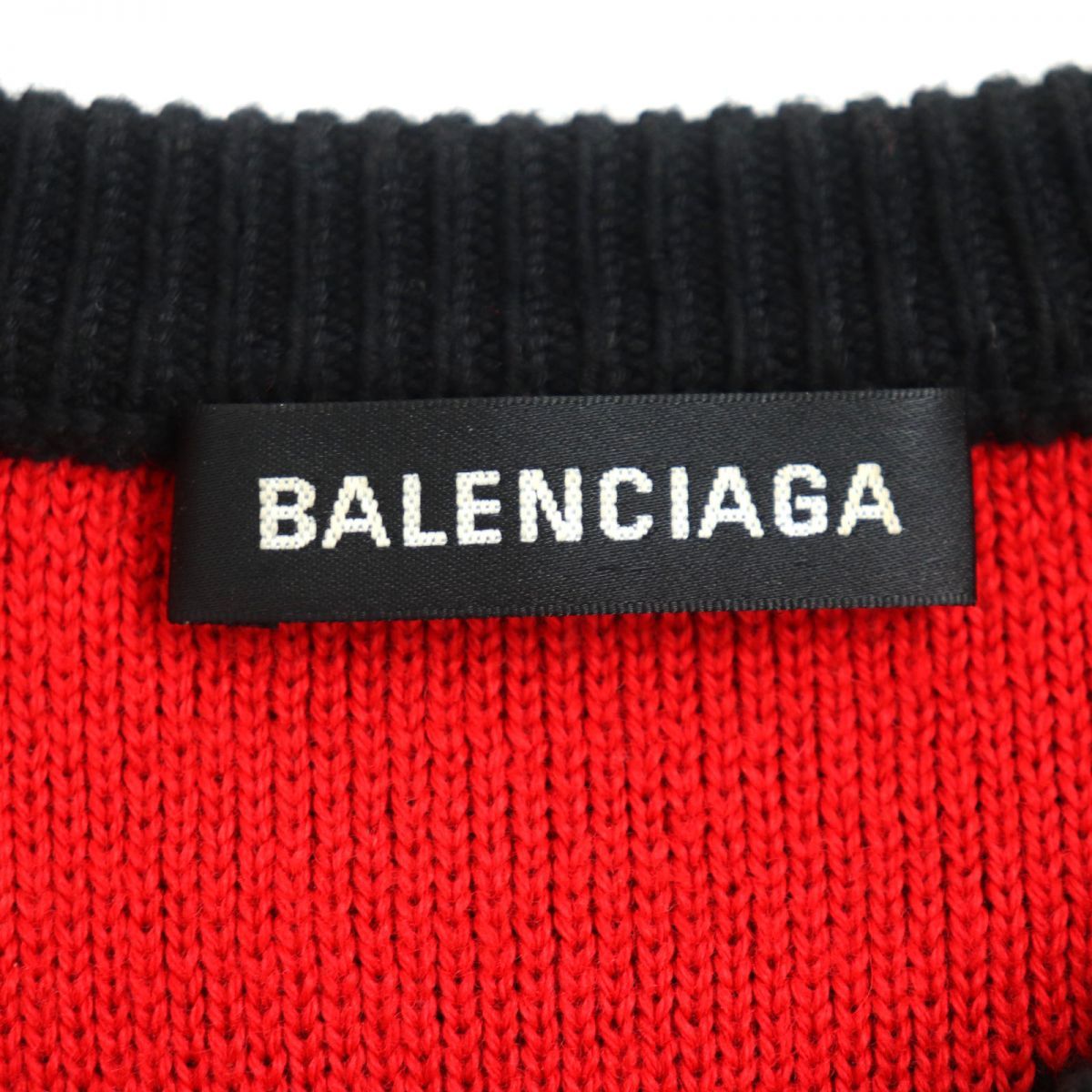 美品▽19SS BALENCIAGA バレンシアガ 570753 ジャガードロゴ クルー