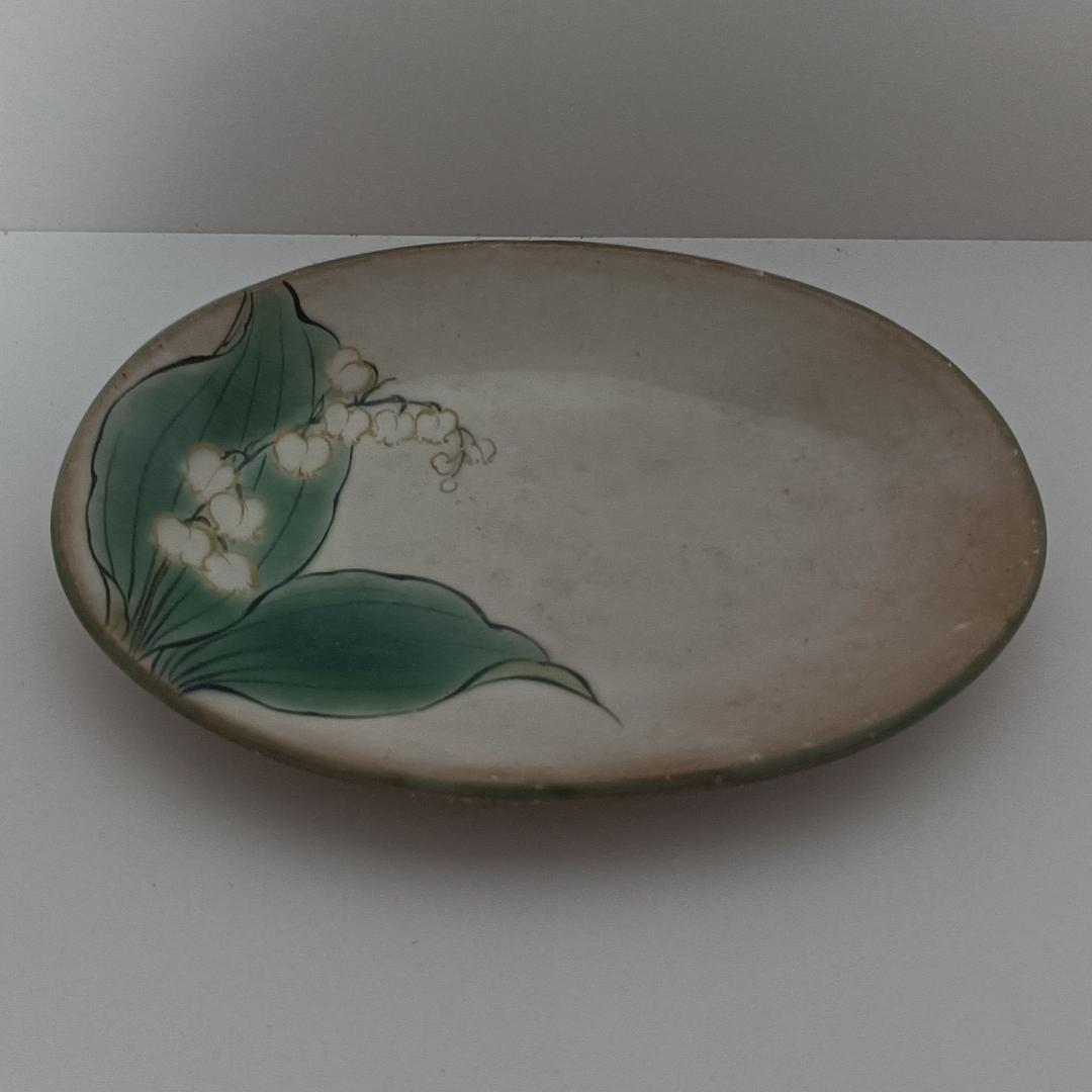 気質アップ 陶あん京焼清水焼 花鳥図南天絵付 伝統工芸色絵付け 大皿