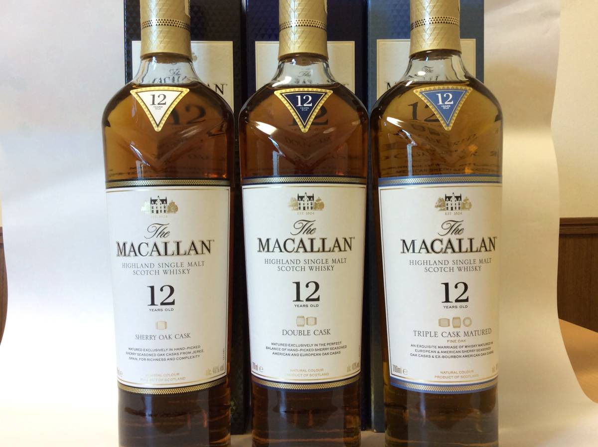 最新入荷】 マッカラン12年 ダブルカスク1本 トリプルカスク 2本 700ml