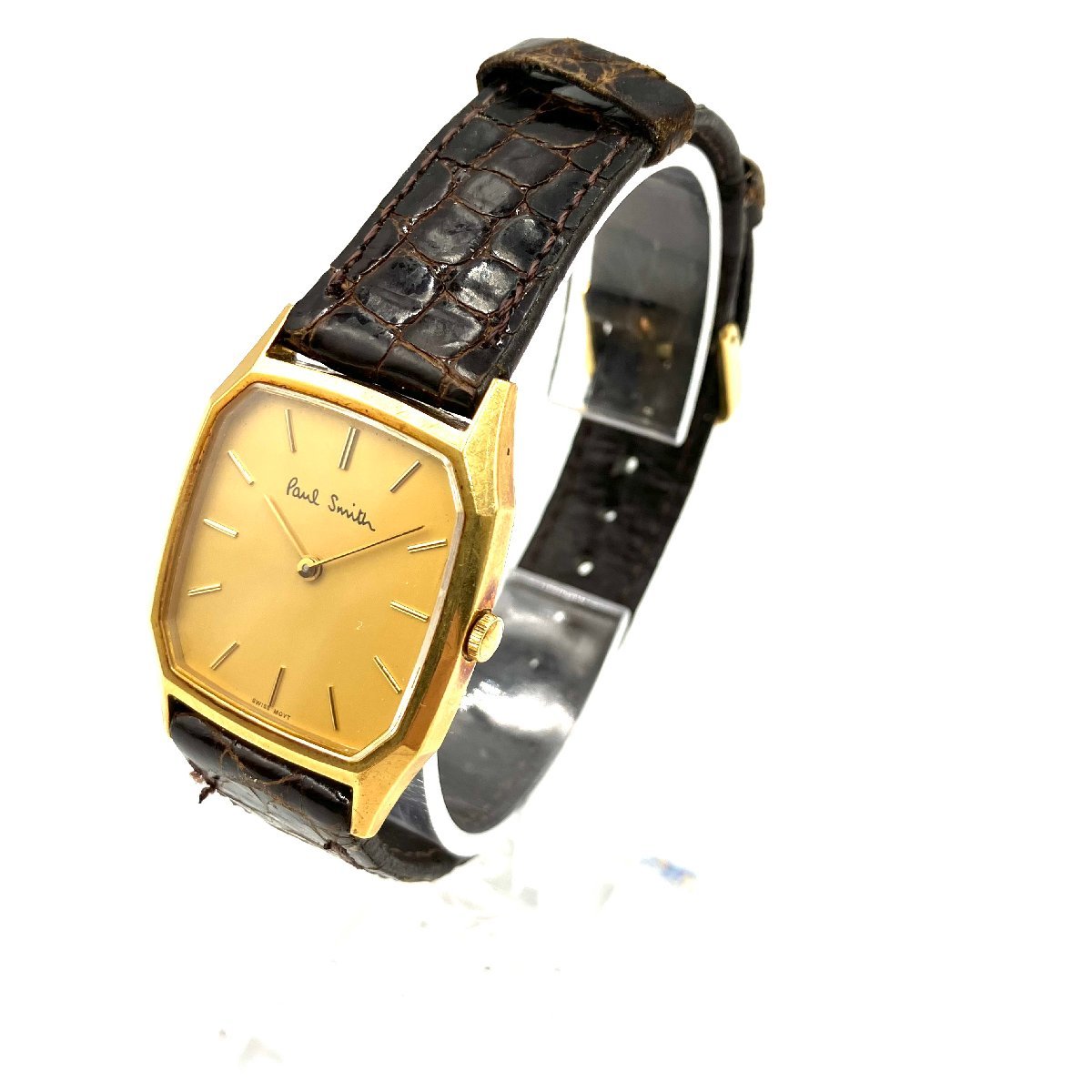 【良品】Paul Smith ポールスミス 腕時計 時計 ウォッチ メンズ レディース アクセサリー ゴールド ブラック