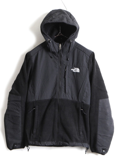 希少サイズ S 人気 黒 ■ ノースフェイス フード付き デナリ ジャケット ( レディース ) 古着 The North Face フリース ブルゾン パーカー_画像1