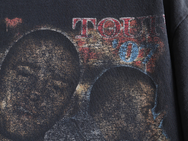 人気 黒 ■ ジャスティン ティンバーレイク 2007年 ツアー プリント 半袖 Tシャツ / メンズ M 古着 アーティスト ミュージシャン プリントT_画像7