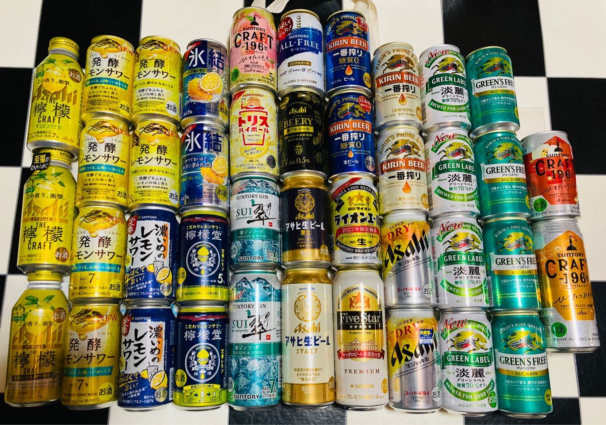 缶ビール・発泡酒・缶チューハイ・焼酎など お酒57本まとめ売り