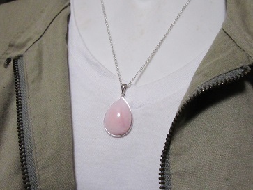 10月の誕生石!淡いピンク色の可愛らしいミルキーピンクオパール【蛋白石】のシルバートップ_画像3