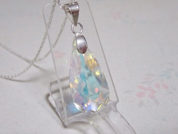 Серебряный топ Crystal Aurora Swarovski Rainbow Drop