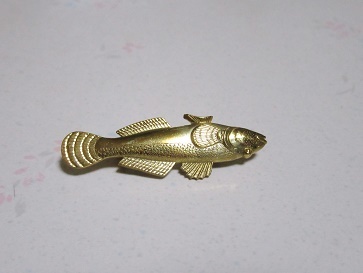ハゼ（魚）の可愛い真鍮ブローチ_画像2
