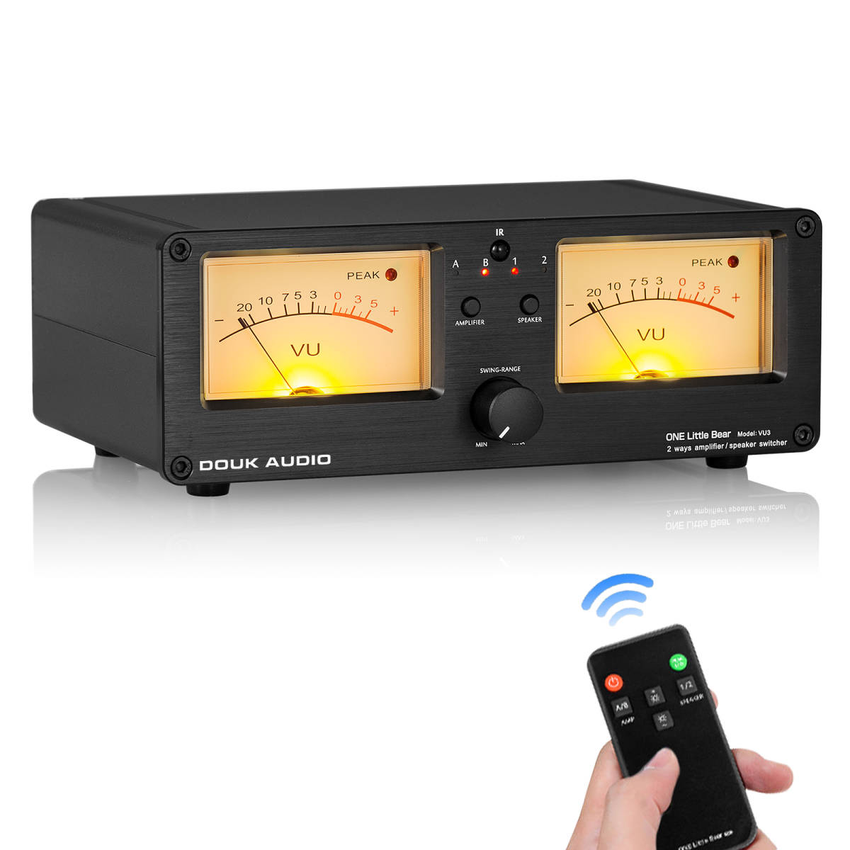 Douk Audio デュアル アナログ VUメーター 2WAY アンプ スピーカー