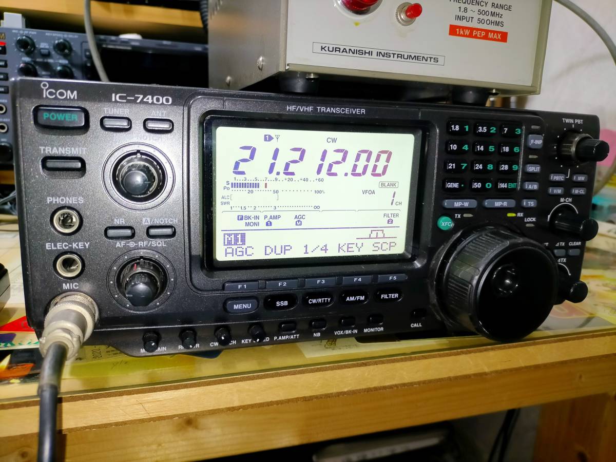 ICOM IC-7400 HF～6ｍ(100W)/145MHz(EME改造済) マイク、電源コード付き！ ジャンク品