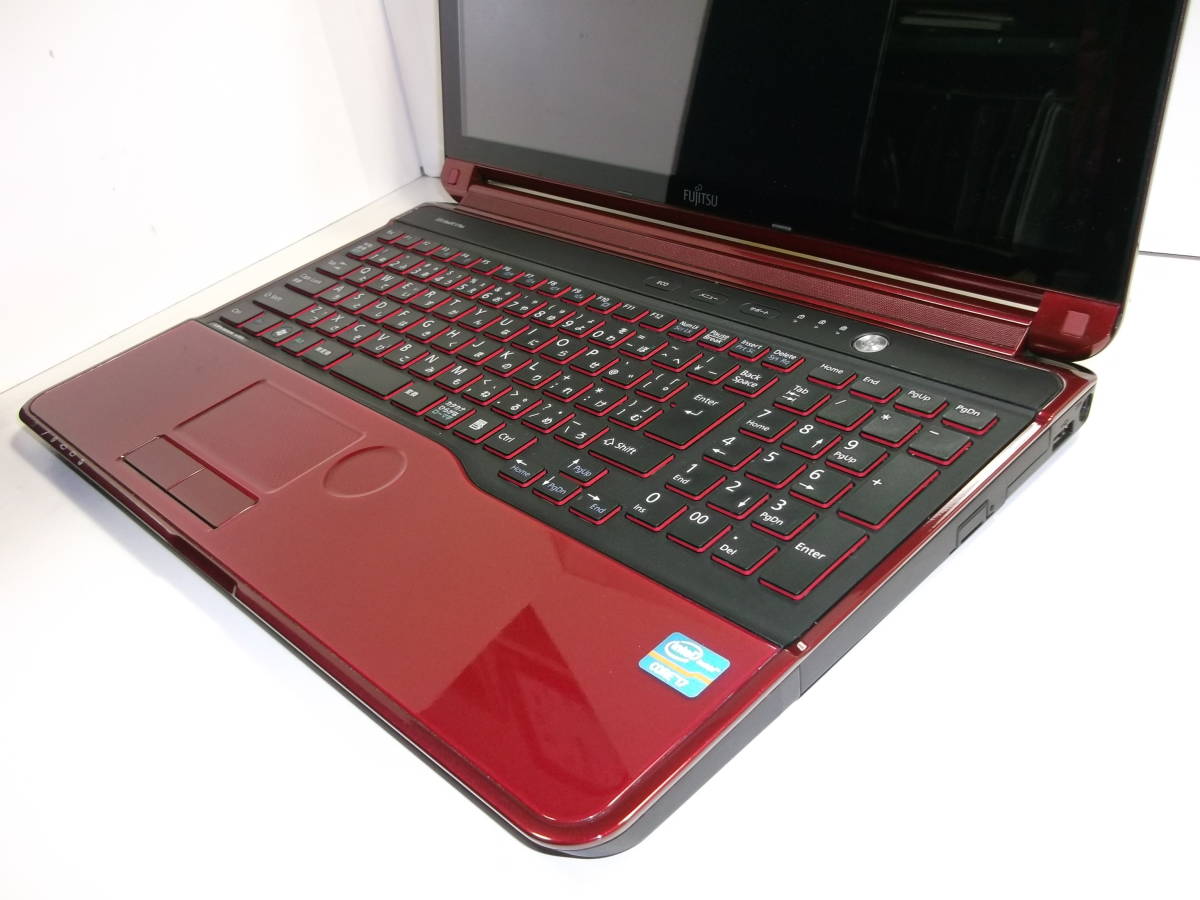 ☆最強 Core i7 最大3.10GHz☆最新Windows11【爆速 新品SSD512GB】LIFEBOOK AH77/G☆ブルーレィ メモリ8GB Webcam PowerDVD Home＆Business_ルビーレッド♪画像の通り綺麗です♪