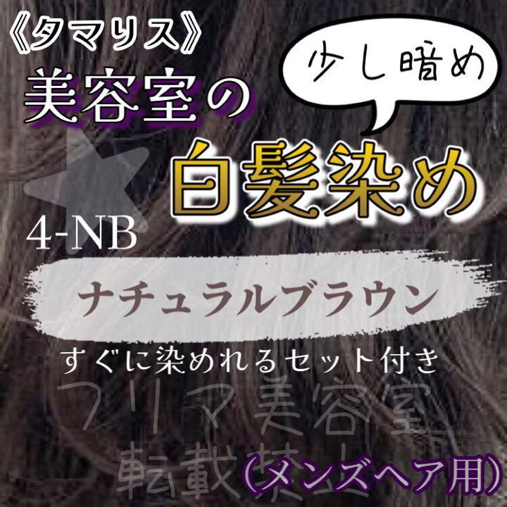 タマリス　すぐに染めれる白髪染めセットM ナチュラルブラウン4 （少し暗め）　グレイカラー　メンズ用　自然な黒染め_画像1