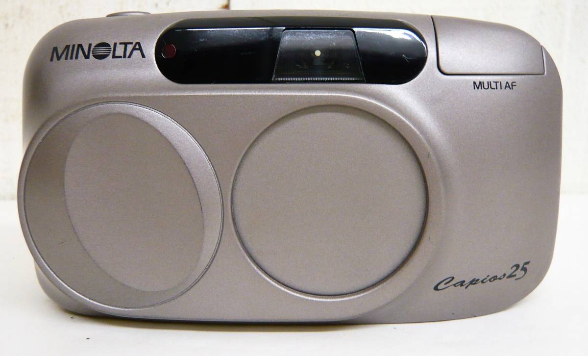 レトロ 当時物 RETRO CAMERA「MINOLTA ミノルタ フィルム カメラ コンパクト CAPIOS 25 カピオス ＊MINOLTA LENS 28-70mm」　　_画像2