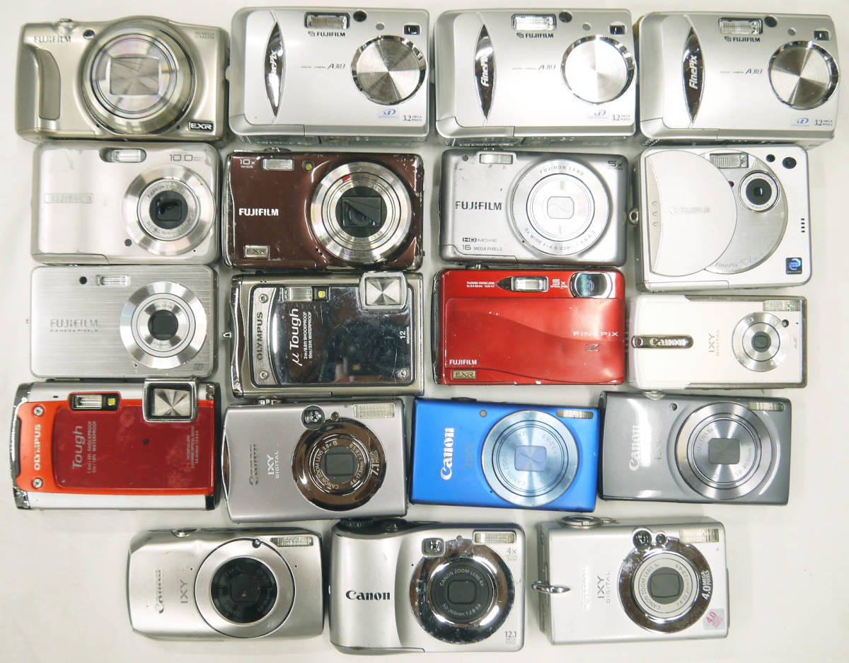 H92●大量 デジタル カメラ 約11.8㎏ 62台 まとめてセット 62個 デジカメ Nikon SONY Canon CASIO RICOH OLYMPUS Panasonic FUJIFILM Kodak 8