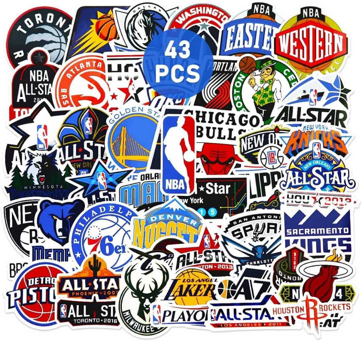 ヤフオク! - NBA Stickers 43 Pcs Basketbal...