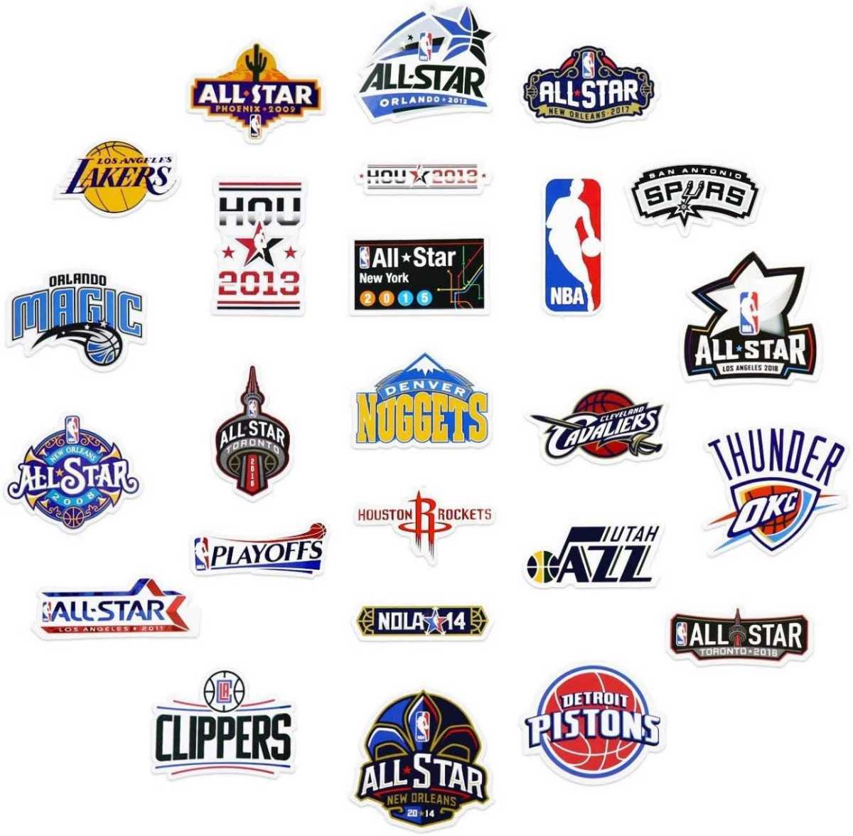 最新アイテム NBA チームロゴ オールスター バスケ ステッカー 50枚