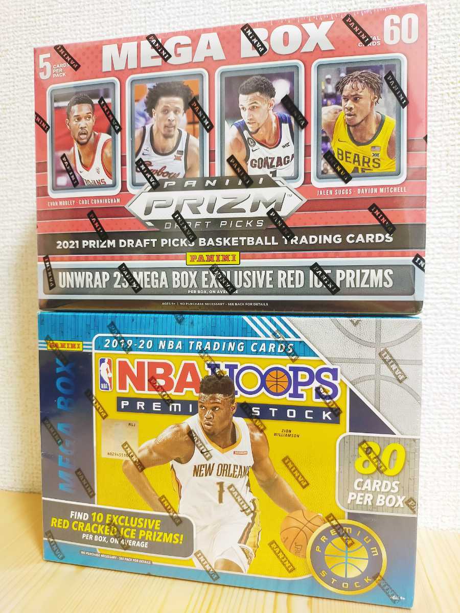 2個 NBA Panini Basketball 2020 Hoops Premium Stock & 2021 Prizm