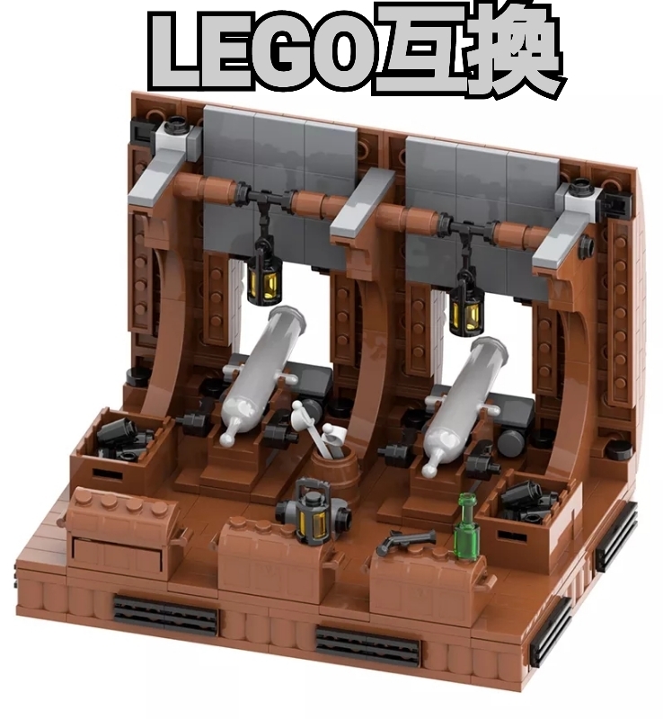 海賊小屋　LEGO互換　匿名配送　レゴ武器　誕生日プレゼント　プラモデル　インテリア　大砲　宝箱　宝石　こどもの日　春休み　送料無料_画像1