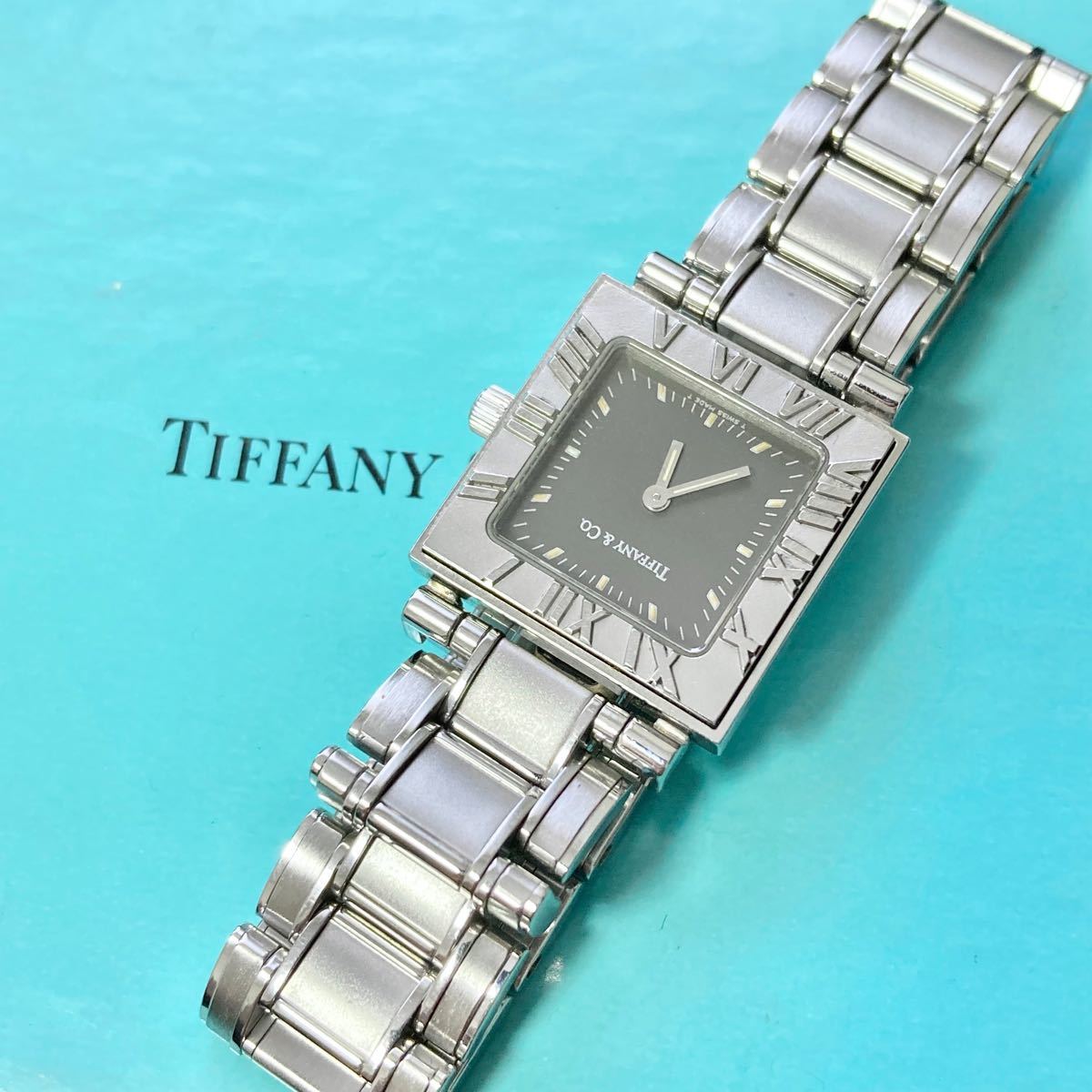 ティファニー アトラス スクエア 腕時計 レディース Tiffany 稼働品 美