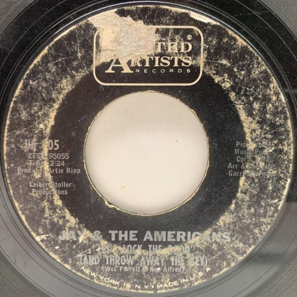 USオリジナル 7インチ JAY AND THE AMERICANS Let's Lock The Door ('64 United Artists) ラテンフレーバーのPOPS名曲 45RPM._画像1