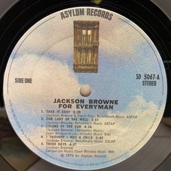 概ね良好!! Aマト 初版 Wマーク無し US 完全オリジナル JACKSON BROWNE For Everyman ('73 Asylum) ギミック 特殊ジャケ w/DAVID LINDLEY_画像4