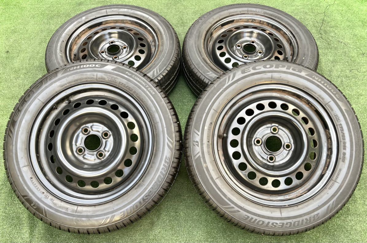 ホンダ フィット 純正 15インチ スチールホイール& BRIDGESTONE 175 ...