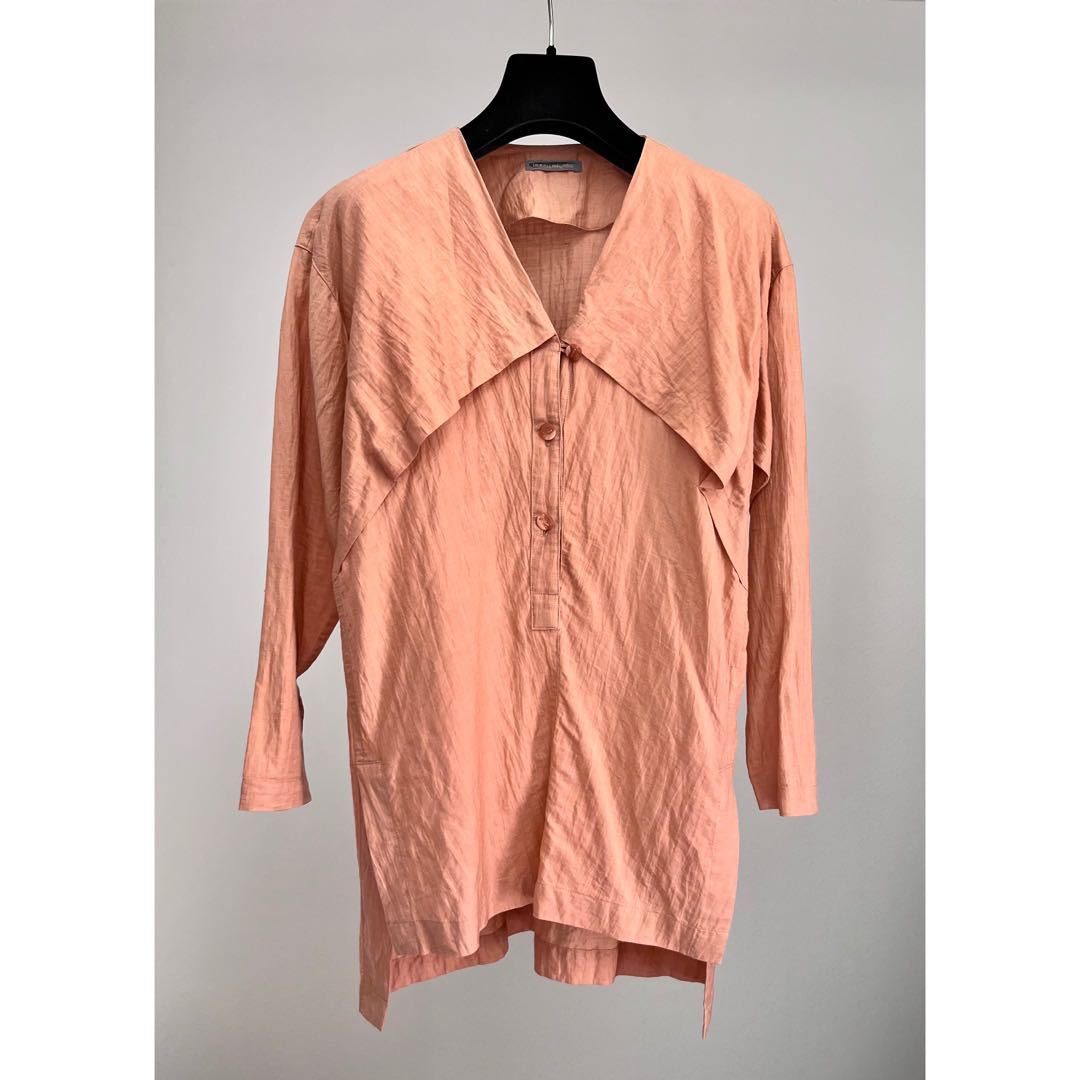 ISSEY MIYAKE 80s PULLOVER SHIRT col.SHRIMP PINK size.9_画像1